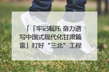 「牢记嘱托 奋力谱写中国式现代化甘肃篇章」打好“三北”工程攻坚战 筑牢国家西部生态安全屏障