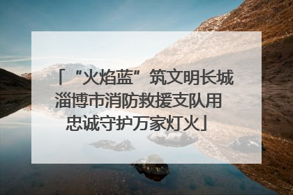“火焰蓝”筑文明长城 淄博市消防救援支队用忠诚守护万家灯火