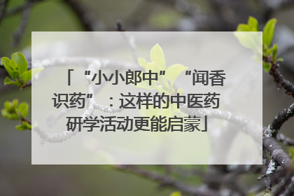 “小小郎中”“闻香识药”：这样的中医药研学活动更能启蒙
