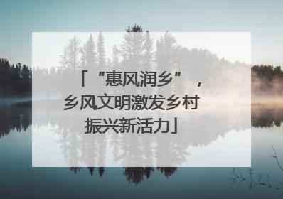 “惠风润乡”，乡风文明激发乡村振兴新活力