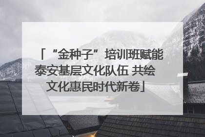 “金种子”培训班赋能泰安基层文化队伍 共绘文化惠民时代新卷