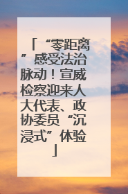 “零距离”感受法治脉动！宣威检察迎来人大代表、政协委员“沉浸式”体验