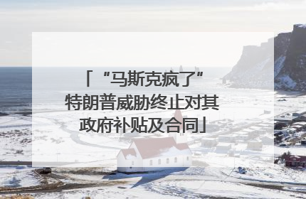 “马斯克疯了” 特朗普威胁终止对其政府补贴及合同