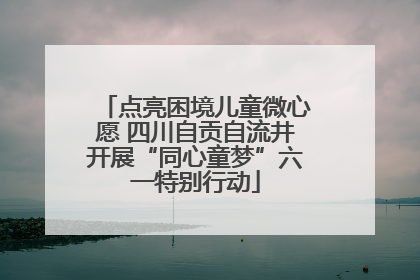 点亮困境儿童微心愿 四川自贡自流井开展“同心童梦”六一特别行动