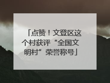 点赞！文登区这个村获评“全国文明村”荣誉称号