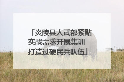 炎陵县人武部紧贴实战需求开展集训 打造过硬民兵队伍
