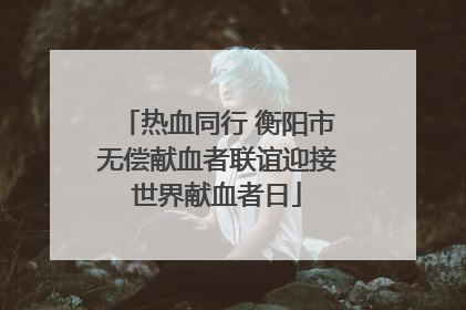 热血同行 衡阳市无偿献血者联谊迎接世界献血者日