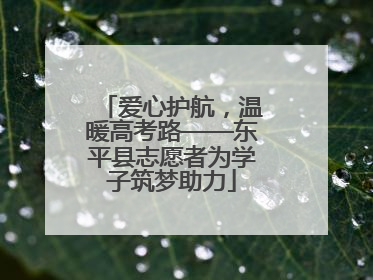 爱心护航，温暖高考路——东平县志愿者为学子筑梦助力