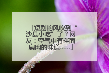 短剧的风吹到“沙县小吃”了？网友：空气中有拌面扁肉的味道……