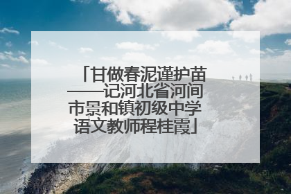 甘做春泥谨护苗——记河北省河间市景和镇初级中学语文教师程桂霞