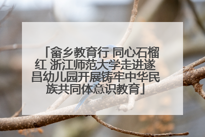 畲乡教育行 同心石榴红 浙江师范大学走进遂昌幼儿园开展铸牢中华民族共同体意识教育