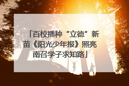 百校播种“立德”新苗《阳光少年报》照亮南召学子求知路