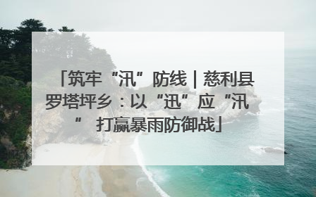筑牢“汛”防线｜慈利县罗塔坪乡：以“迅”应“汛” 打赢暴雨防御战