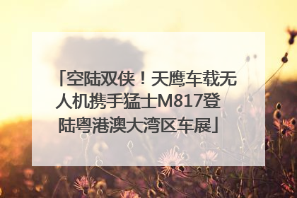 空陆双侠！天鹰车载无人机携手猛士M817登陆粤港澳大湾区车展