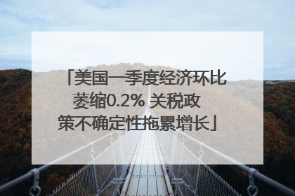 美国一季度经济环比萎缩0.2% 关税政策不确定性拖累增长