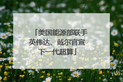 美国能源部联手英伟达、戴尔官宣下一代超算
