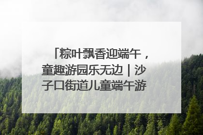 粽叶飘香迎端午，童趣游园乐无边｜沙子口街道儿童端午游园活动圆满落幕