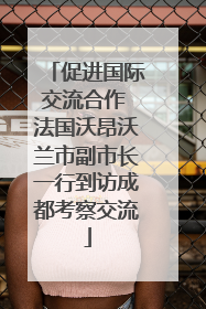促进国际交流合作 法国沃昂沃兰市副市长一行到访成都考察交流