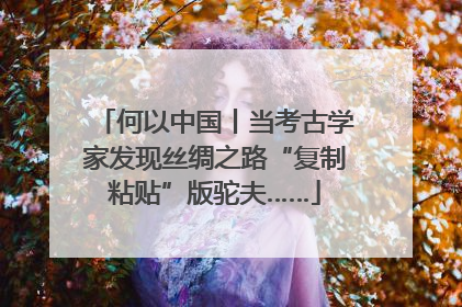 何以中国丨当考古学家发现丝绸之路“复制粘贴”版驼夫……