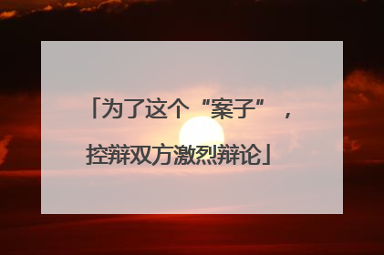 为了这个“案子”，控辩双方激烈辩论