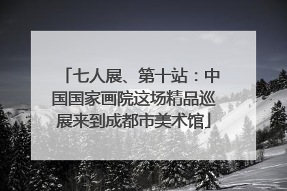 七人展、第十站：中国国家画院这场精品巡展来到成都市美术馆