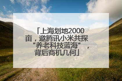 上海划地2000亩，邀腾讯小米共探“养老科技蓝海”，背后商机几何