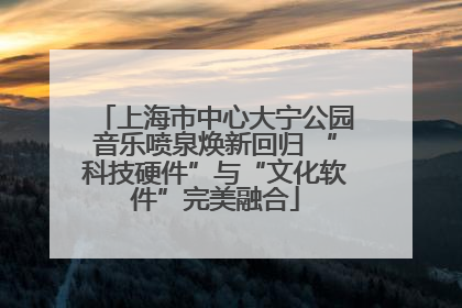 上海市中心大宁公园音乐喷泉焕新回归 “科技硬件”与“文化软件”完美融合