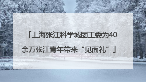 上海张江科学城团工委为40余万张江青年带来“见面礼”