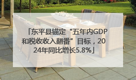东平县锚定“五年内GDP和税收收入翻番”目标，2024年同比增长5.8%