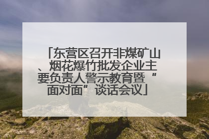 东营区召开非煤矿山、烟花爆竹批发企业主要负责人警示教育暨“面对面”谈话会议