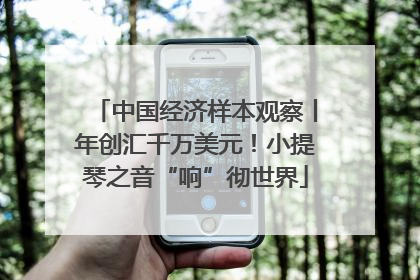 中国经济样本观察丨年创汇千万美元！小提琴之音“响”彻世界