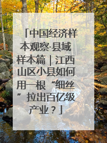 中国经济样本观察·县域样本篇｜江西山区小县如何用一根“细丝”拉出百亿级产业？