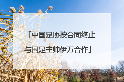 中国足协按合同终止与国足主帅伊万合作