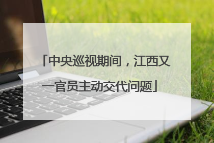 中央巡视期间，江西又一官员主动交代问题