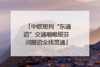 中欧班列“东通道”交通咽喉绥芬河隧道全线贯通