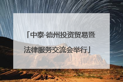 中泰·德州投资贸易暨法律服务交流会举行