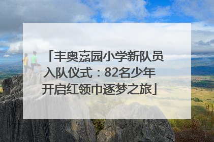 丰奥嘉园小学新队员入队仪式：82名少年开启红领巾逐梦之旅