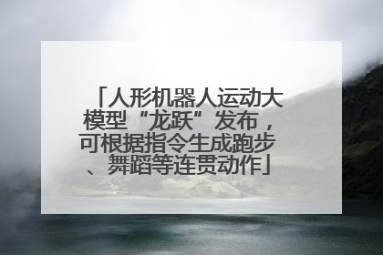 人形机器人运动大模型“龙跃”发布，可根据指令生成跑步、舞蹈等连贯动作