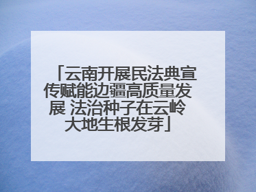 云南开展民法典宣传赋能边疆高质量发展 法治种子在云岭大地生根发芽