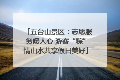 五台山景区：志愿服务暖人心 游客“粽”情山水共享假日美好