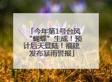 今年第1号台风“蝴蝶”生成！预计后天登陆！福建发布暴雨警报