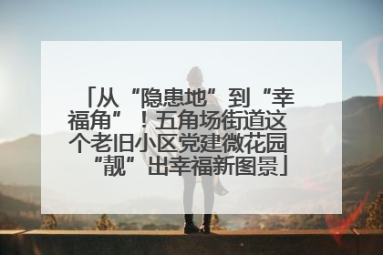 从“隐患地”到“幸福角”！五角场街道这个老旧小区党建微花园“靓”出幸福新图景
