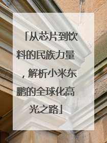 从芯片到饮料的民族力量，解析小米东鹏的全球化高光之路