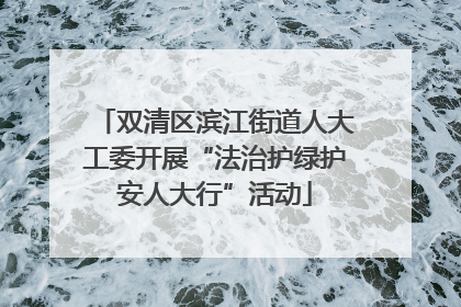 双清区滨江街道人大工委开展“法治护绿护安人大行”活动