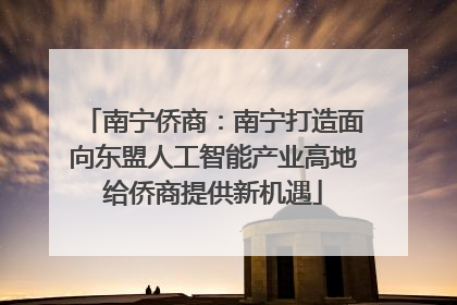 南宁侨商：南宁打造面向东盟人工智能产业高地给侨商提供新机遇