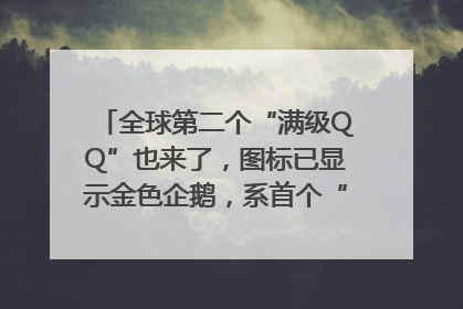 全球第二个“满级QQ”也来了，图标已显示金色企鹅，系首个“满级QQ”的小号