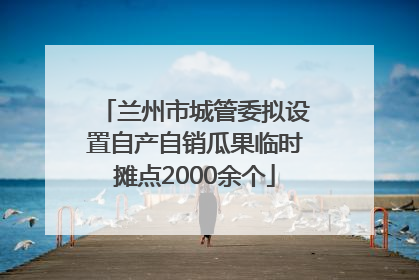 兰州市城管委拟设置自产自销瓜果临时摊点2000余个