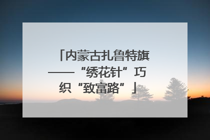 内蒙古扎鲁特旗——“绣花针”巧织“致富路”