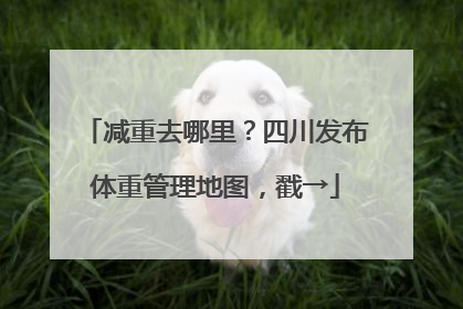 减重去哪里？四川发布体重管理地图，戳→