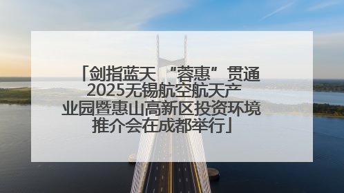 剑指蓝天 “蓉惠”贯通 2025无锡航空航天产业园暨惠山高新区投资环境推介会在成都举行